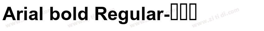 Arial bold Regular字体转换
